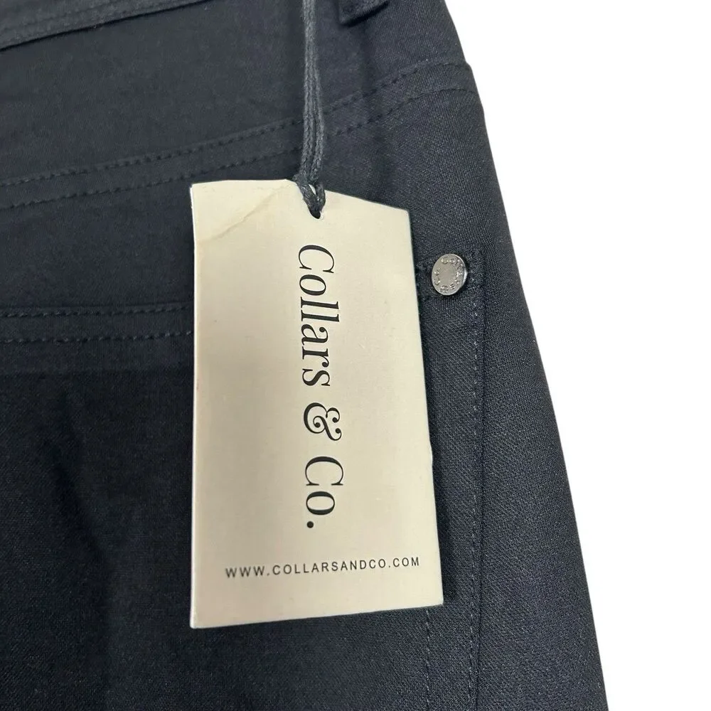 Collars & Co CEO Pants Mens 30x30 Black Pull On Stretch Golf Performance NWT